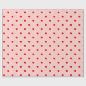ミニハートデザイン – ピンク&レッド ラッピングペーパー (フラット)