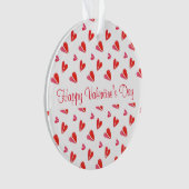 ミニハートバレンタインアクリルサークルオーナメント オーナメント (正面)