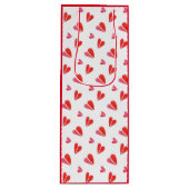 ミニハートワイン抱き枕 ワインギフトバッグ (正面)