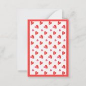 ミニハート 3.5x2.5 フラットカードII / 垂直 ノートカード (正面)