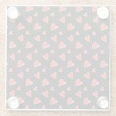 ミニハートIIグラス飲料コースター ガラスコースター (裏面)