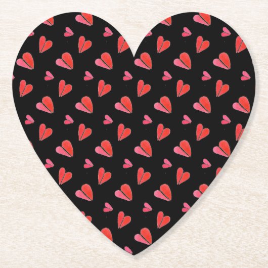 ミニハートIIハート紙コースター ペーパーコースター (正面)