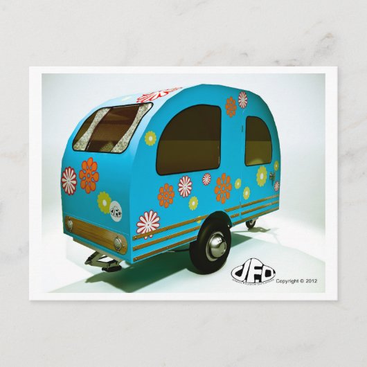 ミニバイクキャンパーポストカード ポストカード (正面)