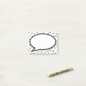 ミニバグとミニビーストの吹き出し ポストイット (デスク上)