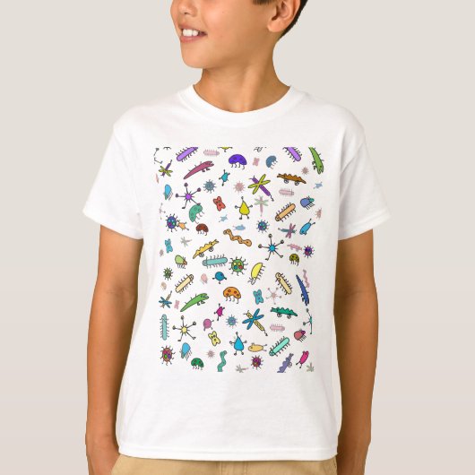ミニバグと小さな生き物 Tシャツ (正面)