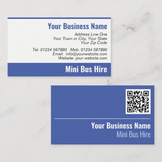 ミニバス採用QRコード名刺 名刺 (正面/裏面)