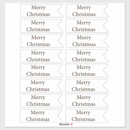 ミニバナーメリークリスマスギフトラベルセット シール (シート)