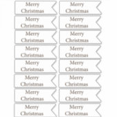 ミニバナーメリークリスマスギフトラベルセット シール (正面)