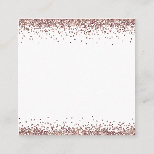 ミニバラ金ゴールドグリッターウェディングレセプション詳細 エンクロージャーカード (裏面)