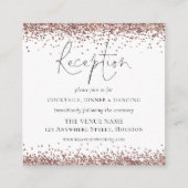 ミニバラ金ゴールドグリッターウェディングレセプション詳細 エンクロージャーカード (正面)