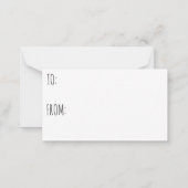 ミニバレンタインデイカードキャットズニャーおもしろいスケッチ ノートカード (裏面)