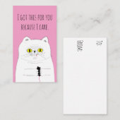 ミニバレンタインデーカードパック猫マウス付き ノートカード (正面/裏面)