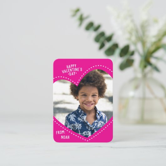 ミニバレンタイン | 完全なハートメモカード ノートカード (スタンド正面)