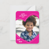 ミニバレンタイン | 完全なハートメモカード ノートカード (正面)