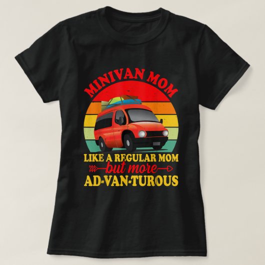 ミニバンMoms Pun MomおもしろいドライブMinivan Mamas Li Tシャツ (デザイン正面)