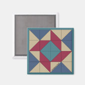 ミニバーンキルトアメリカーナピンホイールマグネット マグネット (正面/裏面)