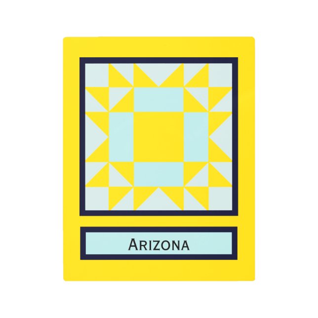 ミニバーンキルトアリゾナスター メタルプリント (正面)