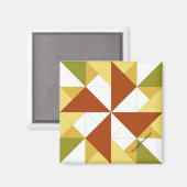 ミニバーンキルトハーベストピンホイール マグネット (正面/裏面)