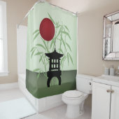 ミニパゴダ竹の月 シャワーカーテン (インサイチュ)