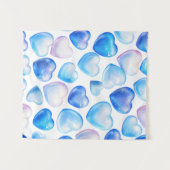 "ミニパステルハートウォールタペストリー – 34x40" タペストリー (正面(横))