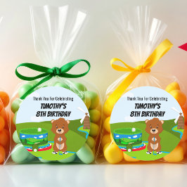 ミニパットパット誕生日かわいいゴッハーキッズありがとう ラウンドシール