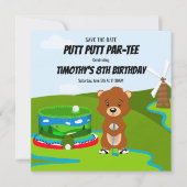 ミニパットパット誕生日かわいいゴッハーキッズパーティー セーブザデート (正面)