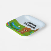 ミニパットパット誕生日かわいいゴッハーキッズパーティー ペーパープレート (傾斜あり)