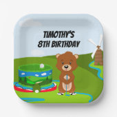 ミニパットパット誕生日かわいいゴッハーキッズパーティー ペーパープレート (正面)