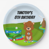 ミニパットパット誕生日かわいいゴッハーキッズパーティー ペーパープレート (正面)