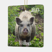 ミニパーソナライズされたジュリアナペットピグ#2 セラミックオーナメント (左)