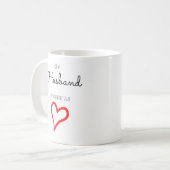 ミニパーソナライズされたマリストの台本ハートバレンタインデー コーヒーマグカップ (正面左)