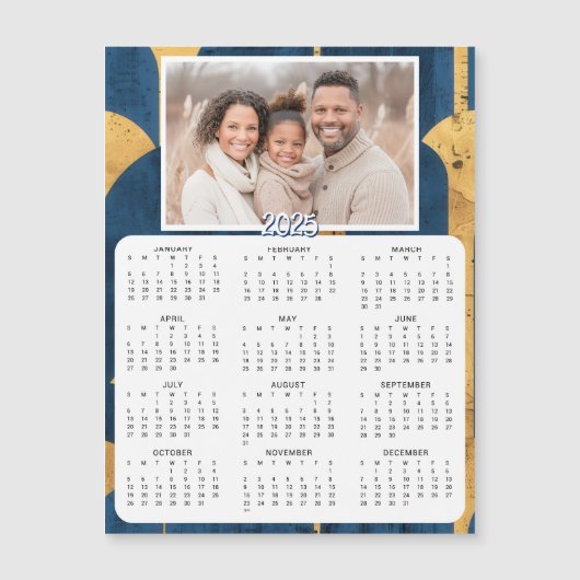 ミニパーソナライズされた2025カレンダー | 家族の写真 (正面)