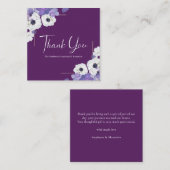 ミニパープル王室のフローラありがとう ノートカード (正面/裏面)