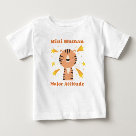 ミニヒューマン専攻の姿勢 ベビーTシャツ (正面)