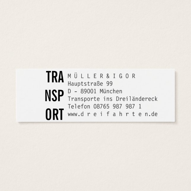 ミニビジテンカルテントランスポルトクリエアファラー (裏面)