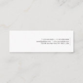 ミニビジネスカードミニマルデザインテンプレート スキニー名刺 (裏面)