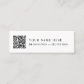 ミニビジネスパーソナライズされたカード(デザイン付き) スキニー名刺 (正面)