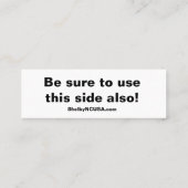 ミニビジネ最高のス・カードの作成 スキニー名刺 (裏面)