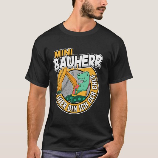 ミニビルダーディノディガー建築マシンコン Tシャツ (正面)