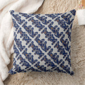 ミニビーチサンダル（青/灰色） クッション (ブランケット)