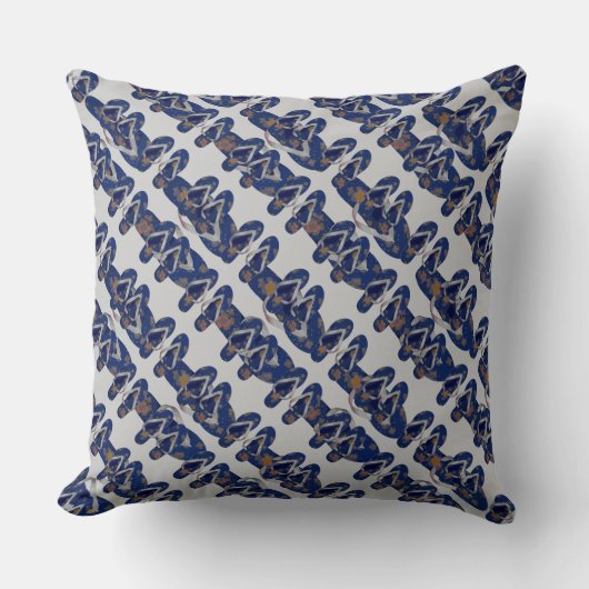 ミニビーチサンダル（青/灰色） クッション (正面)