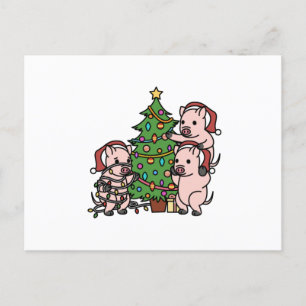 ミニピグクリスマスツリー ポストカード