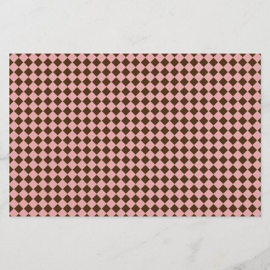 ミニピンクとブラウンダイヤモンドスクラップブック作り紙 (正面)