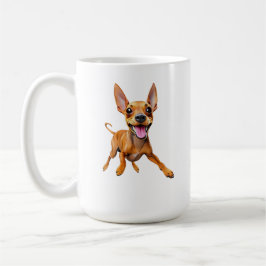 ミニピン愛してる minpin ミニチュアピンシャー 犬のお父さん コーヒーマグカップ