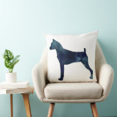 ミニピン – ブラックウォーターカラーシルエット クッション (椅子)