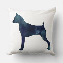 ミニピン – ブラックウォーターカラーシルエット クッション