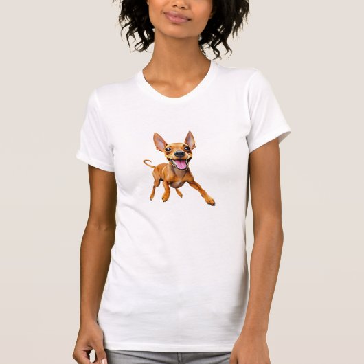 ミニピン ミニチュアピンシャー 愛犬ぎゅー Tシャツ (正面)