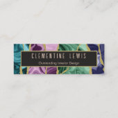 ミニピーコック水彩瑪瑙名刺 スキニー名刺 (正面)