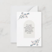 ミニファミリーフォトウィンターハッピーホリデー ノートカード (裏面)