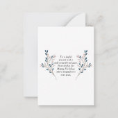 ミニファミリーフォト冬の休暇 ノートカード (裏面)